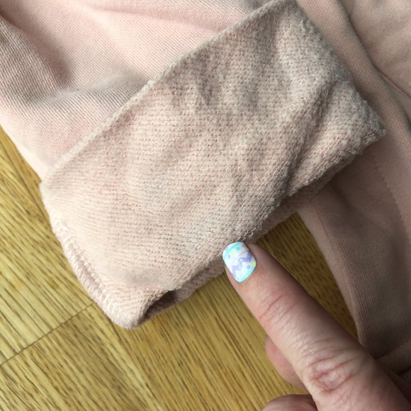 Blush Pink Oversized Long Cozy Hoodie Size Small - Picture 11 of 11